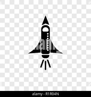 Space Shuttle vektor Icon auf transparentem Hintergrund isoliert, Space Shuttle Transparenz logo Konzept Stock Vektor