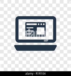 Web de Vektor Icon auf transparentem Hintergrund isoliert, Web de Transparenz logo Konzept Stock Vektor