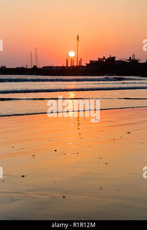 Sonnenuntergang in Essaouira, Marokko Stockfoto