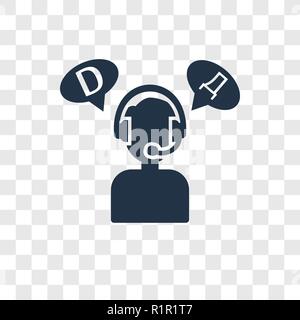 Übersetzer vektor Icon auf transparentem Hintergrund isoliert, Übersetzer Transparenz logo Konzept Stock Vektor