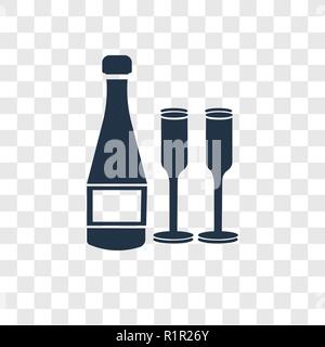 Champagner vektor Icon auf transparentem Hintergrund isoliert, Champagner Transparenz logo Konzept Stock Vektor