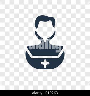 Priester vektor Icon auf transparentem Hintergrund isoliert, Priester Transparenz logo Konzept Stock Vektor