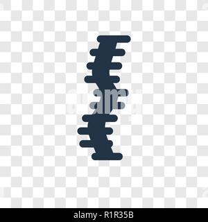Wirbelsäule vektor Icon auf transparentem Hintergrund isoliert, Wirbelsäule Transparenz logo Konzept Stock Vektor