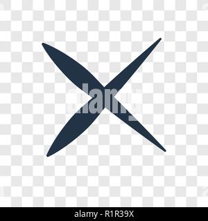Abbrechen vektor Icon auf transparentem Hintergrund isoliert, Abbrechen Transparenz logo Konzept Stock Vektor