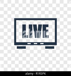 Fernsehen vektor Icon auf transparentem Hintergrund isoliert, Fernsehen Transparenz logo Konzept Stock Vektor