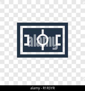 Fußball Feld Vektor Icon auf transparentem Hintergrund isoliert, Fußballplatz Transparenz logo Konzept Stock Vektor