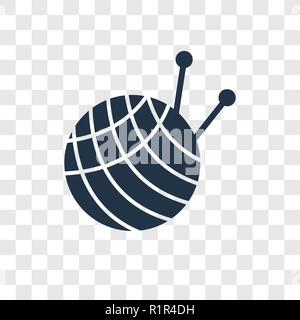 Garn Kugel vektor Icon auf transparentem Hintergrund isoliert, Garn Kugel Transparenz logo Konzept Stock Vektor