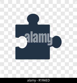 Puzzle vektor Icon auf transparentem Hintergrund isoliert, Puzzle Transparenz logo Konzept Stock Vektor