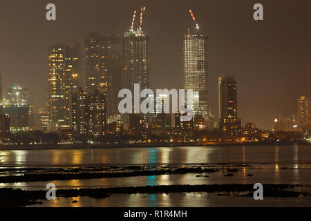 Wolkenkratzer in Mumbai, die Skyline von Mumbai, Indien. Stockfoto