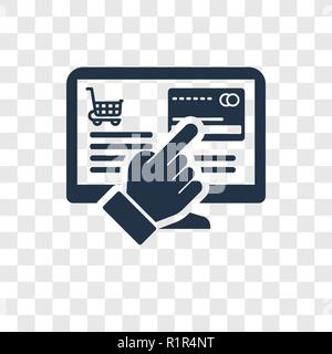 Web zahlung Vektor Icon auf transparentem Hintergrund isoliert, Web zahlung Transparenz logo Konzept Stock Vektor