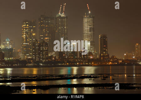 Wolkenkratzer in Mumbai, die Skyline von Mumbai, Indien. Stockfoto