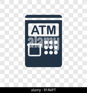 Atm-Vektor Icon auf transparentem Hintergrund isoliert, Atm Transparenz logo Konzept Stock Vektor