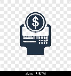 Geldautomat vektor Icon auf transparentem Hintergrund isoliert, ATM Maschine Transparenz logo Konzept Stock Vektor