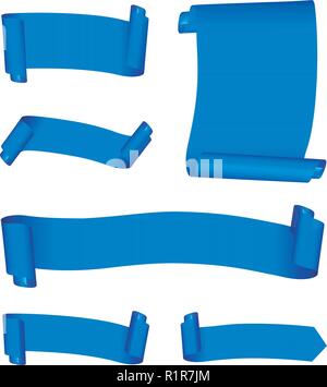 Satz von blauen Banner Stock Vektor