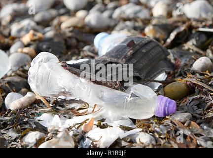 Planeten oder Kunststoff Strand Verschmutzung Stockfoto