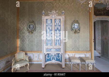 Das Jagdschloss von Stupinigi, King's Apartament, Bonzanigo Zimmer in Gorizia, Turin, Piemont, Italien Stockfoto