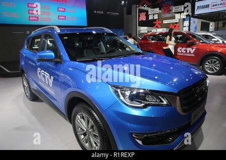 Zhengzhou, Zhengzhou, China. 14 Nov, 2018. Zhengzhou, China - Die 11 Zhengzhou International Auto Expo tritt weg in Zhengzhou, der Central China Provinz Henan. Credit: SIPA Asien/ZUMA Draht/Alamy leben Nachrichten Stockfoto