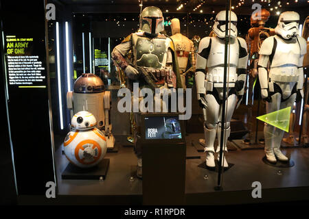 Sydney, Australien. 15. November 2018. Medien Vorschau von STAR WARS Identitäten: Die Ausstellung im Powerhouse Museum. Credit: Richard Milnes/Alamy leben Nachrichten Stockfoto