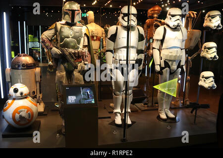 Sydney, Australien. 15. November 2018. Medien Vorschau von STAR WARS Identitäten: Die Ausstellung im Powerhouse Museum. Credit: Richard Milnes/Alamy leben Nachrichten Stockfoto