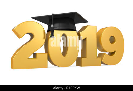 2019 Skalenhaube isoliert Stockfoto