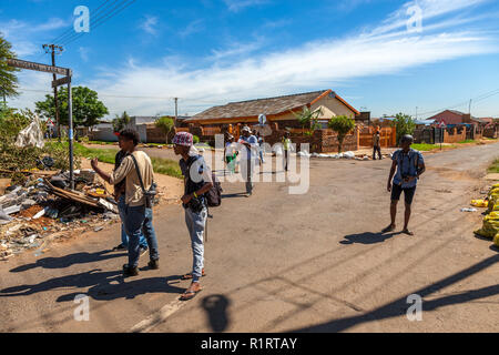 Township Mamelodi in der Nähe von Pretoria, Südafrika. Stockfoto