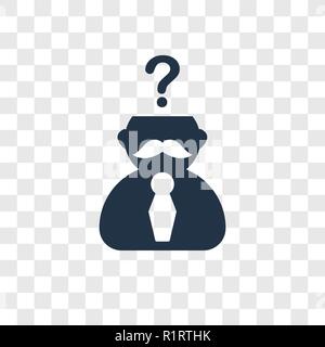 Denken vektor Icon auf transparentem Hintergrund isoliert, Denken Transparenz logo Konzept Stock Vektor
