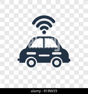 Autonome auto Vektor Icon auf transparentem Hintergrund isoliert, autonomen Auto Transparenz logo Konzept Stock Vektor