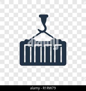 Container vektor Icon auf transparentem Hintergrund isoliert, Behälter Transparenz logo Konzept Stock Vektor