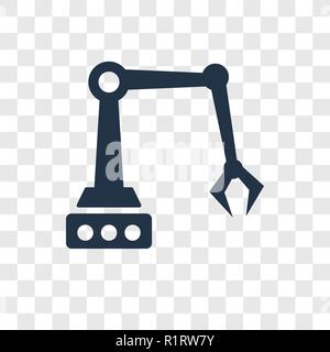 Roboterarm vektor Icon auf transparentem Hintergrund isoliert, Roboterarm Transparenz logo Konzept Stock Vektor