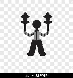 Circus Stuntman vektor Icon auf transparentem Hintergrund isoliert, Circus Stuntman Transparenz logo Konzept Stock Vektor