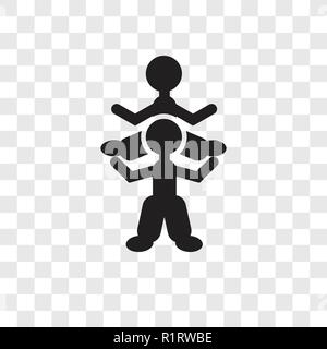Circus Stuntman vektor Icon auf transparentem Hintergrund isoliert, Circus Stuntman Transparenz logo Konzept Stock Vektor