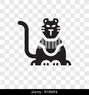 Zirkus Tiger vektor Icon auf transparentem Hintergrund isoliert, Zirkus Tiger Transparenz logo Konzept Stock Vektor