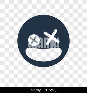 Tot vektor Icon auf transparentem Hintergrund isoliert, Toten Transparenz logo Konzept Stock Vektor