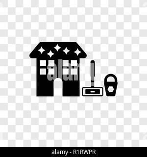 Haus cleanin Vektor Icon auf transparentem Hintergrund isoliert, Haus cleanin Transparenz logo Konzept Stock Vektor