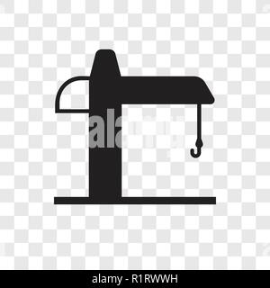 Kran vektor Icon auf transparentem Hintergrund isoliert, Kran Transparenz logo Konzept Stock Vektor