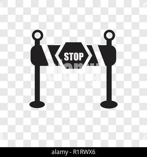 Barriere vektor Icon auf transparentem Hintergrund isoliert, Barriere Transparenz logo Konzept Stock Vektor