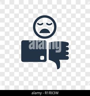Abneigung vektor Icon auf transparentem Hintergrund isoliert, Abneigung Transparenz logo Konzept Stock Vektor