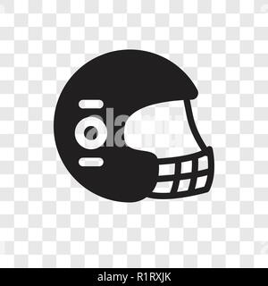 Football Helm Vector Symbol auf transparentem Hintergrund isoliert, Fußball Helm Transparenz logo Konzept Stock Vektor