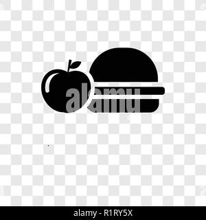 Mittagessen vektor Icon auf transparentem Hintergrund isoliert, Mittagessen Transparenz logo Konzept Stock Vektor
