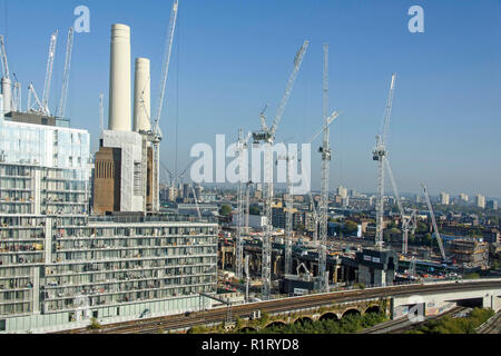 Battersea Power Station Sanierung London Uk Stockfoto