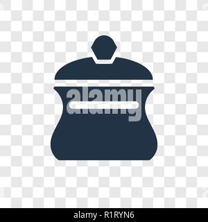 Topf vektor Icon auf transparentem Hintergrund isoliert, Topf Transparenz logo Konzept Stock Vektor