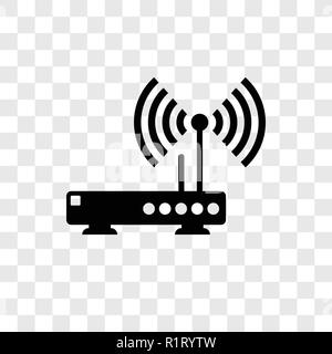 Wlan Router vektor Icon auf transparentem Hintergrund isoliert, Wlan Router Transparenz logo Konzept Stock Vektor