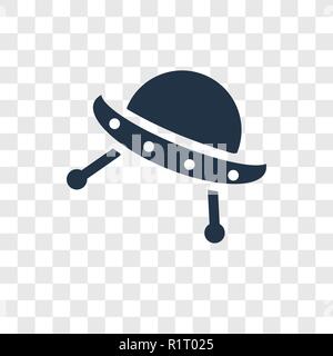 Ufo vektor Icon auf transparentem Hintergrund isoliert, Ufo Transparenz logo Konzept Stock Vektor