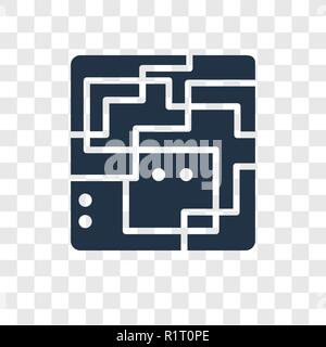 Labyrinth vektor Icon auf transparentem Hintergrund isoliert, Maze Transparenz logo Konzept Stock Vektor