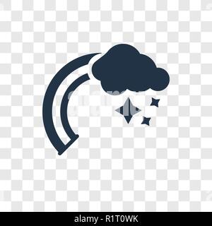 Rainbow vektor Icon auf transparentem Hintergrund isoliert, Rainbow Transparenz logo Konzept Stock Vektor