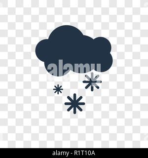 Snowy vektor Icon auf transparentem Hintergrund isoliert, verschneite Transparenz logo Konzept Stock Vektor