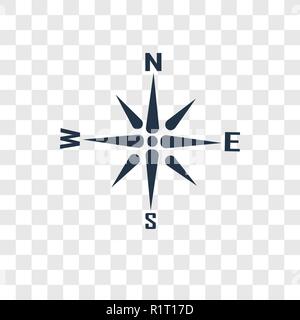 Windrose vektor Icon auf transparentem Hintergrund isoliert, Wind rose Transparenz logo Konzept Stock Vektor