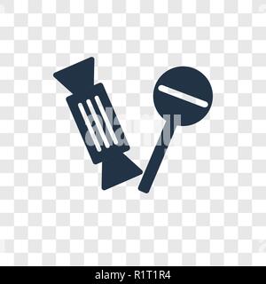 Candy vektor Icon auf transparentem Hintergrund isoliert, Candy Transparenz logo Konzept Stock Vektor