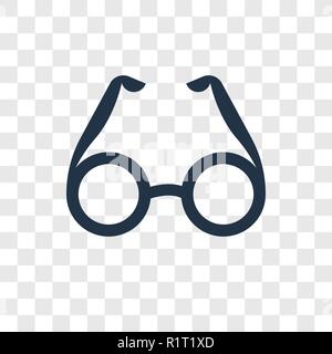 Runde Brille vektor Icon auf transparentem Hintergrund isoliert, runde Brille Transparenz logo Konzept Stock Vektor