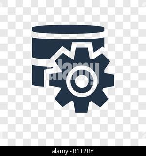 Datenbank vektor Icon auf transparentem Hintergrund isoliert, Datenbank Transparenz logo Konzept Stock Vektor